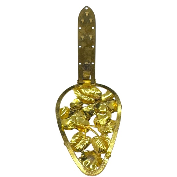 Vintage Gold Plated Over Brass Grape Brooch & Floral Dress Clip - Picture 7 of 9